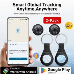 2pcs Anti-Loss Tracking Tags, Compatible with Android Find Hub (Android System Solely),