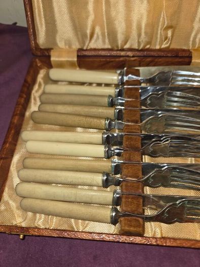 Set of Vintage Fish Forks and Knives