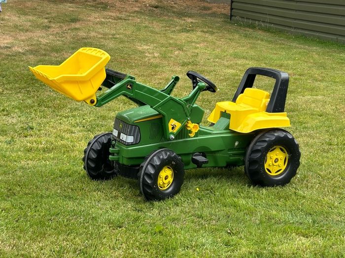Rolly Toys John Deere loader tractor trailer