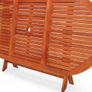 Large Foldable Wooden Garden Table 160cm  FSC Acacia Wood Outdoor Dining Table with Parasol Hole Image 3