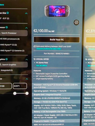 Lenovo Legion Go 2 z2 extreme