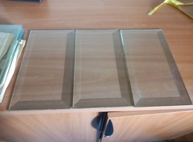 Bevelled glass 32 x 17 cm