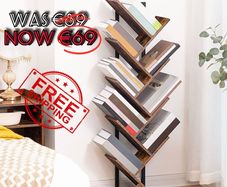 NEW SALE | Tree Bookshelf Tall, 9-Tier Floor Standing Book Shelf, Tall Bookcase