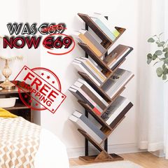 NEW SALE | Tree Bookshelf Tall, 9-Tier Floor Standing Book Shelf, Tall Bookcase