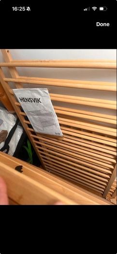 IKEA Hensvik wooden cot