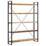 5-Tier Bookcase 140x30x180 cm Solid Reclaimed Wood Image 7