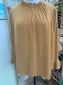 Hobbs mustard coloured blouse size 12