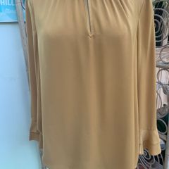 Hobbs mustard coloured blouse size 12