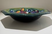 Rare Walter Moorcroft. Orchid Octagonal Footed Bowl. c.1950
