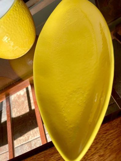 Y2K Martha Stewart Ceramic Lemon Storage Jar and Rare Vintage Macys Italian Serving Plate