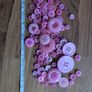 Pink plastic buttons Image 2