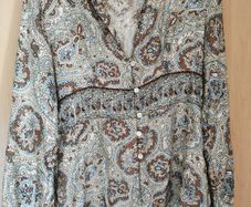 Stella forest silk Blouse UK 8