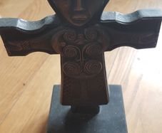 l Bronze Penal Cross Sculpture"-Irish School.