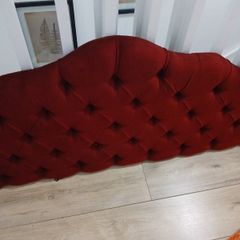Vintage Headboard and lockers . Velvet