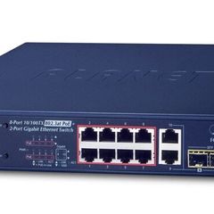 Planet FGSD-1022VHP Gigabit TP/SFP PoE Switch New