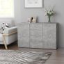 Sideboard Concrete Grey 120x35,5x75 cm Chipboard Image 9