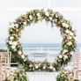 Large Iron Wedding Archway Props Backdrop Circle Balloon Arch for Ceremony Party Proposal Birthday Background Decoration 8.2ft Image 3