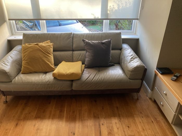 free 3 seater leather sofa