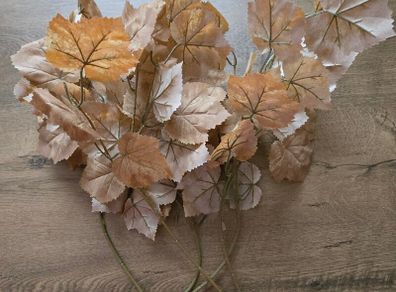 Artificial autumn leaves stems set of 5