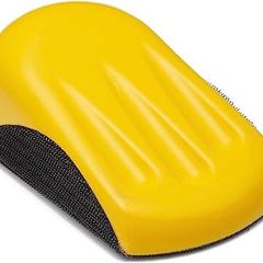 Glass Polish 15902 Foamed Hand Sanding Block for 125mm Hook & Loop Grip Abrasive Discs - 90 x 150mm