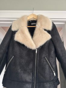 Mint Velvet Faux Fur Aviator jacket