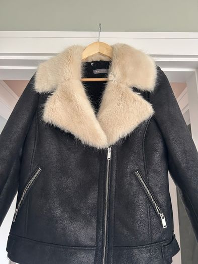 Mint Velvet Faux Fur Aviator jacket