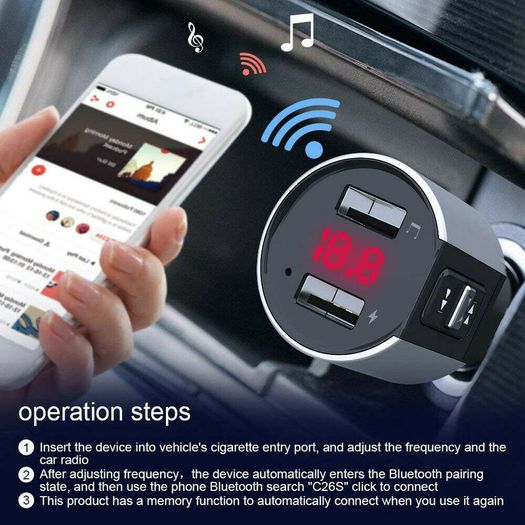 Wireless Bluetooth Car Kit FM Transmitter Radio MP3 Player USB Charger Hands free Handsfree