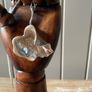 COS flower pendant silver plated recycled brass new Image 6