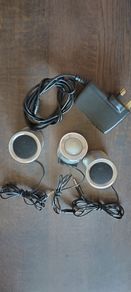 Vintage "Music Studio" Stripy Audio Digital Desktop Speakers (Complete Kit)