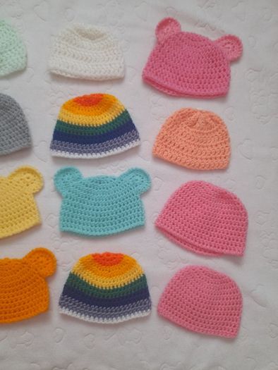 Handmade premature baby cardigans