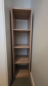 Slim Oak 4-Tier Bookcase/Shelving Unit