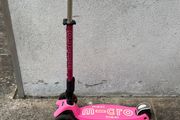 Kids Pink Maxi Micro Foldable LED Scooter