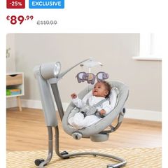 Joie Serina Swivel Baby Swing Elephant Duo