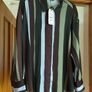 Fab Zara Green & Brown Satin Stripe Shirt  Size XL runs big UK 14 Image 10