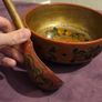 Hand Painted USSR Wooden Bowl and Spoon Image 7