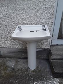 large sink pedestal