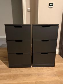2 IKEA NORDLI Chest of 3 Drawers