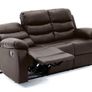 3 Seater PU Leather Recliner Sofa Brown Image 2