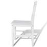 Dining Chairs 4 pcs White Pinewood Image 5