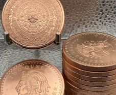 2avdp oz Fine 999 Copper Bullion Aztec Round price each.