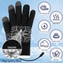 USB Heated Gloves for Men Women - USB Charging Knitted Heating Gloves, Washable Hand Warmers Laptop Mittens, Full Finger Gloves for Winter Gift Image 2