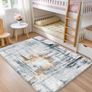 Area Rug Living Room Rugs Grey Modern Luxury Rug Soft Short Pile Carpet Modern Style Decorative Rugs for Living Room Bedroom (Grey/gold, 120 x 160 cm) Image 7