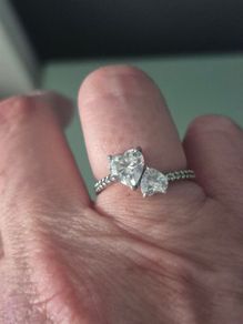 Pandora Double heart ring Size 54