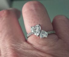 Pandora Double heart ring Size 54