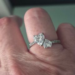 Pandora Double heart ring Size 54
