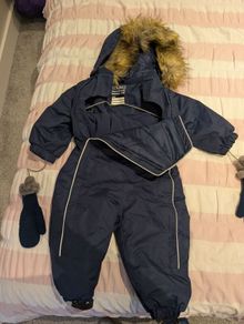 Baby snow suit for skiing