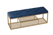 BRAND NEW Furniture Low Stool Hallway Bedroom Shoe Stools Blue