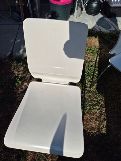 6 IKEA White Gilbert Dining Chairs for sale
