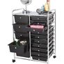 Storage Trolley On Wheels With 8/10/15 Drawer Storage Unit For Salon, Beauty Make Up, Image 2