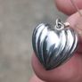 Vintage Sterling Silver Love heart earrings Image 6